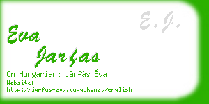 eva jarfas business card